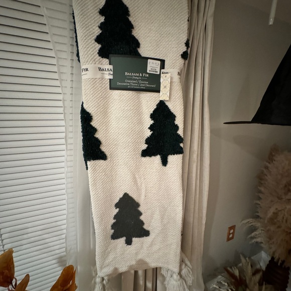 A Balsem & Fir throw Christmas blanket